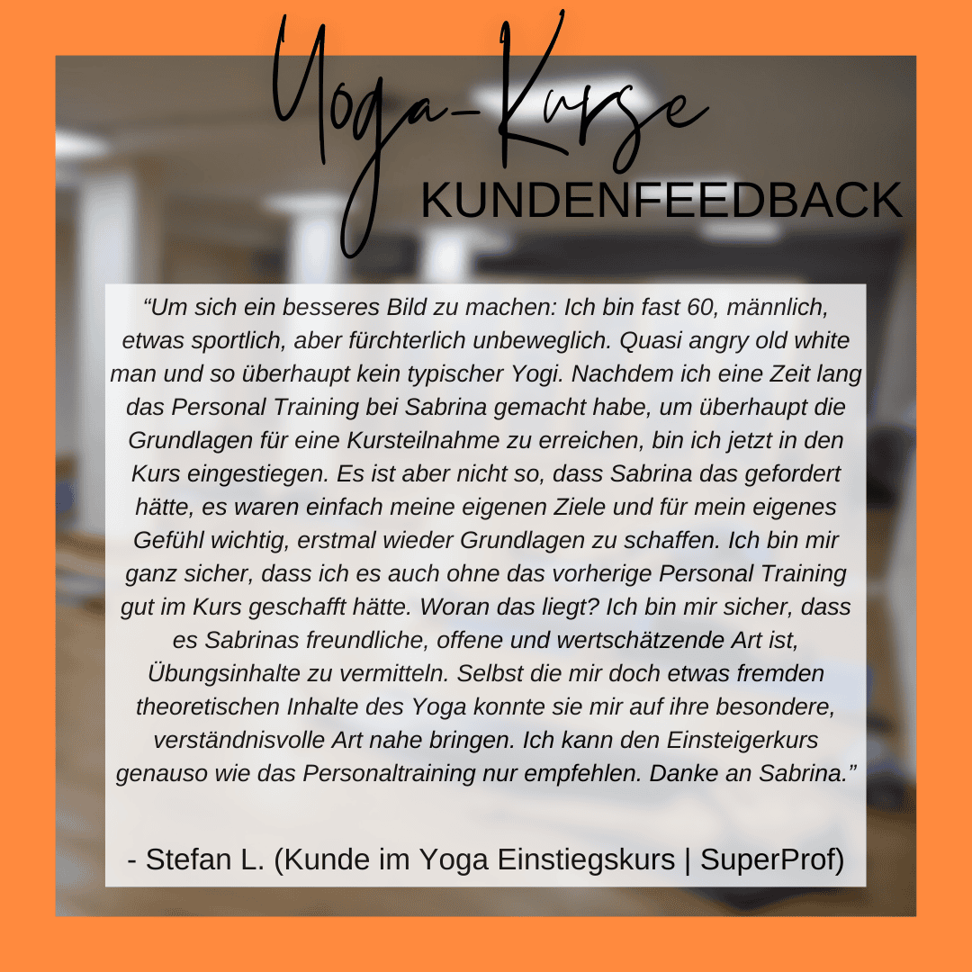 Feedback Yoga Einstiegskurs_Stefan L. (Kunde)