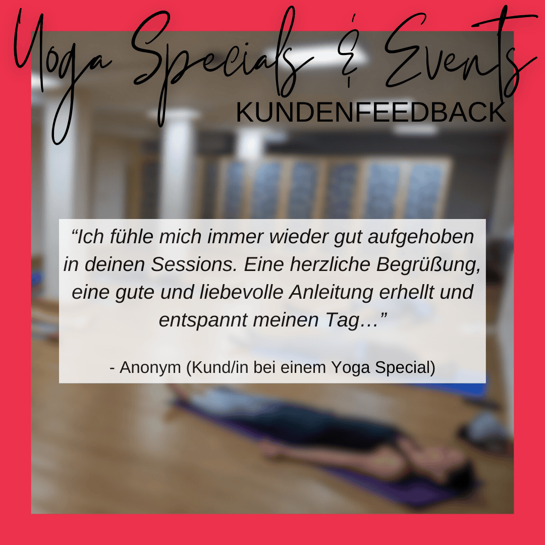 Anonymes Feedback zum Yoga Special