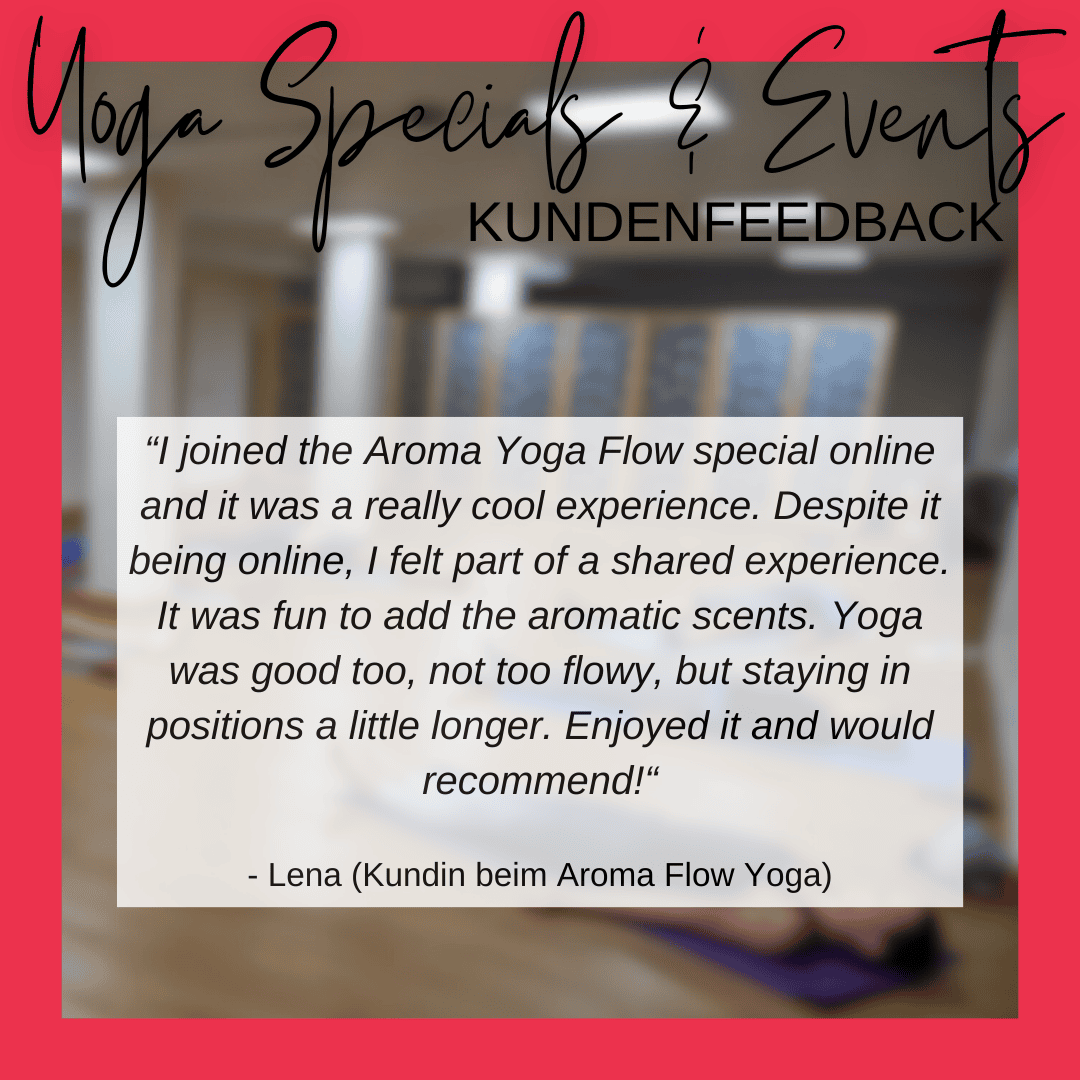 Feedback Lena zum Aroma Flow Yoga Special