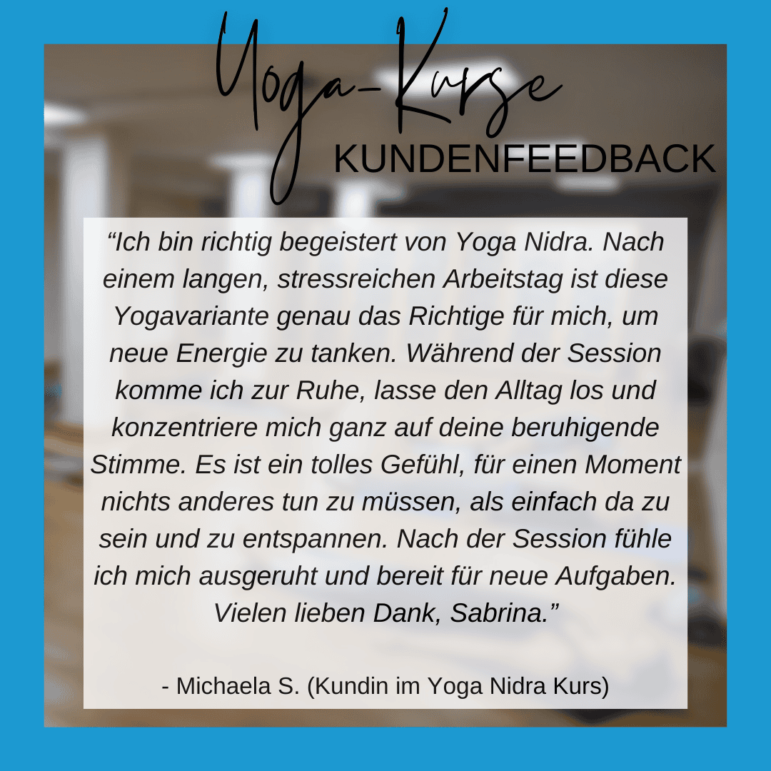 Feedback Michaela S. (Kundin Yoga Nidra)