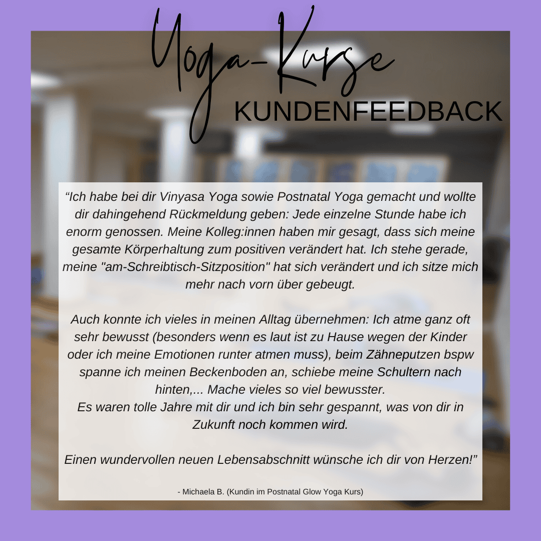 Feedback Michaela B. (Kundin Postnatal Glow Yoga)