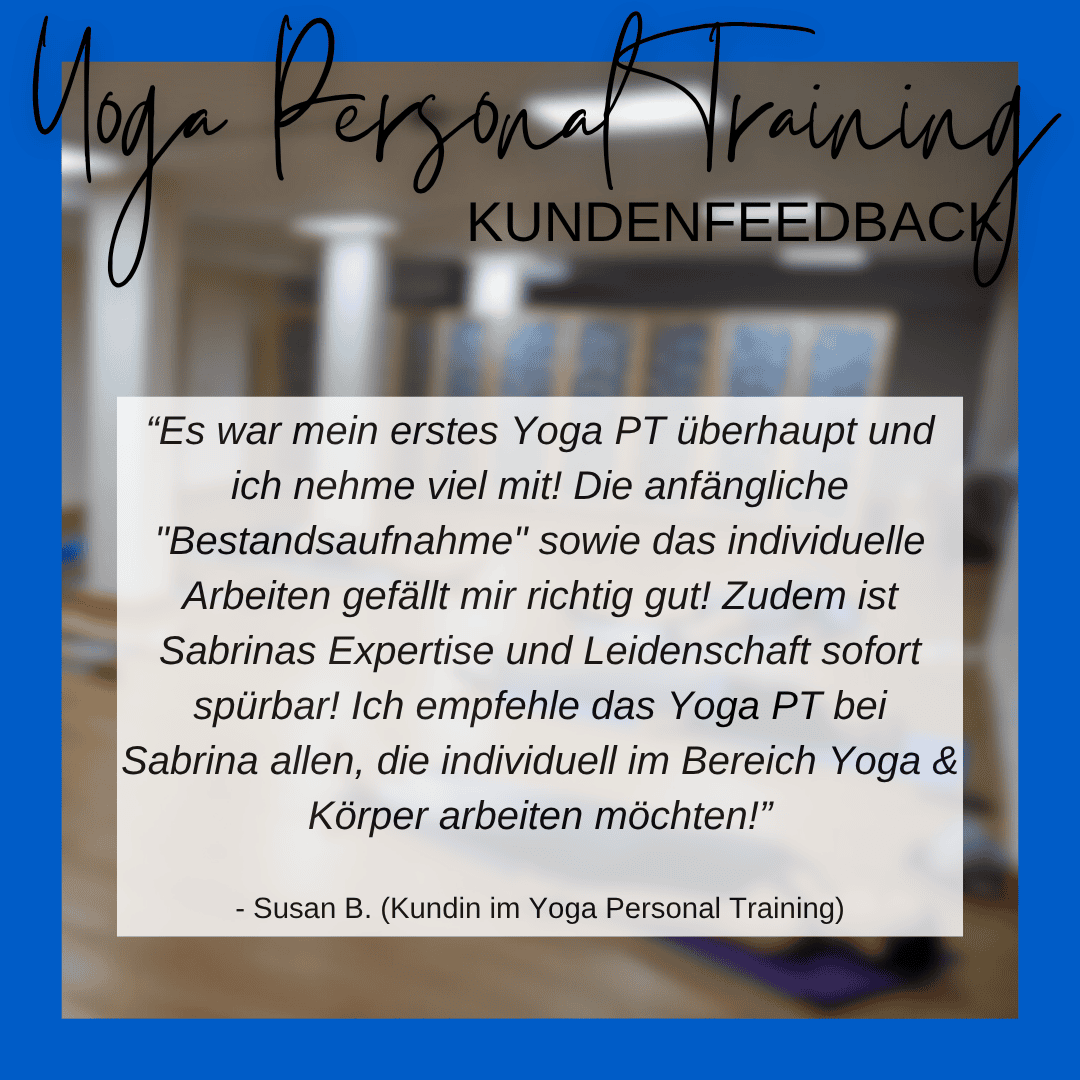 Bewertung Yoga Personal Training_Susan B. (Kundin)