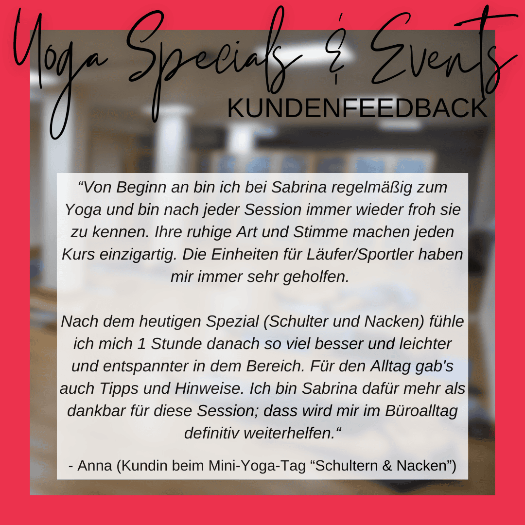 Feedback Mini-Yoga-Tag Anna