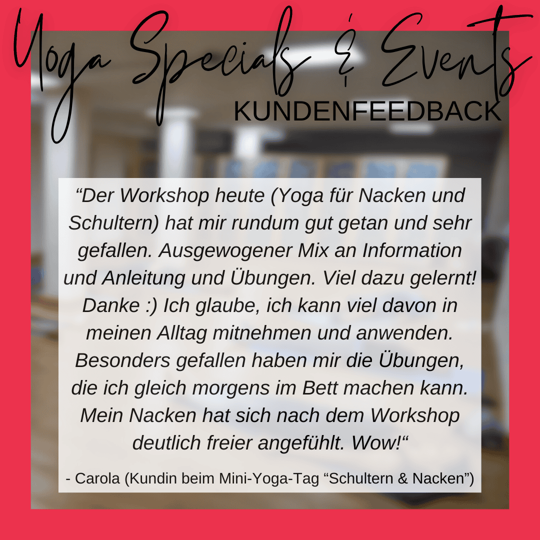 Feedback Mini-Yoga-Tag Carola