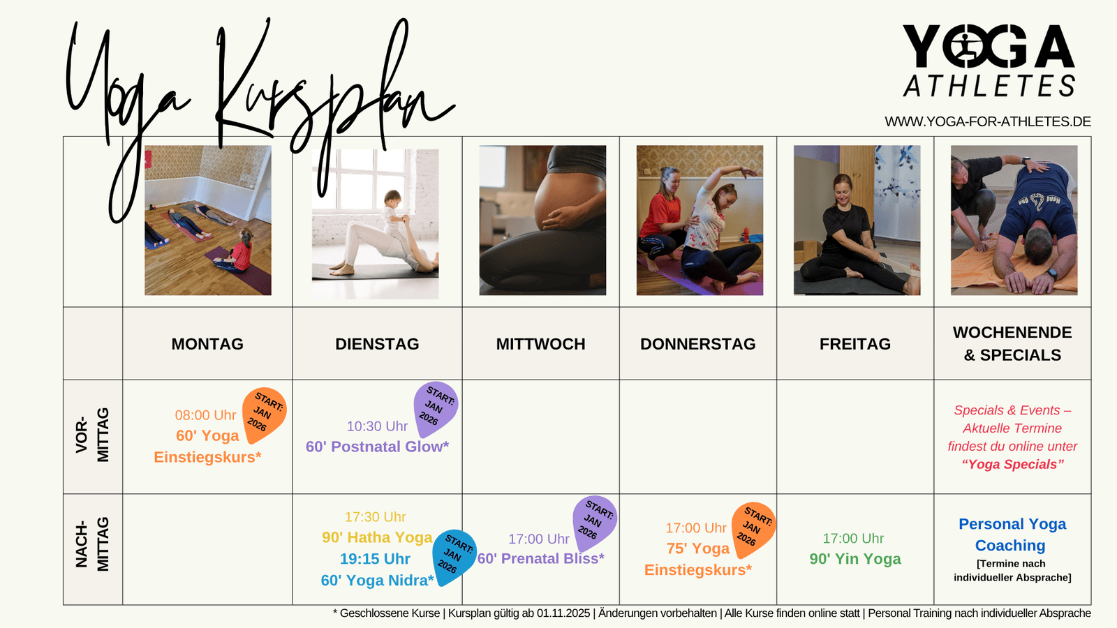 Yoga for Athletes | Yoga Kursplan