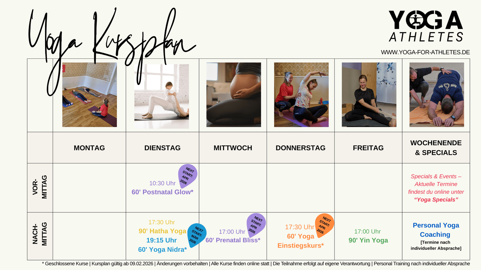 Yoga for Athletes | Yoga Kursplan